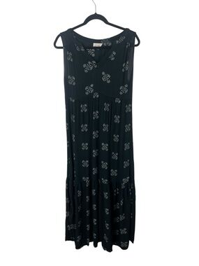 Universal Thread Sleeveless Black Medallion Maxi Dress Lightweight Size Large